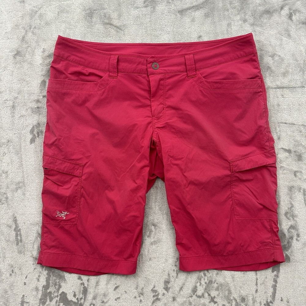 Arc'teryx Shorts Womens 12 Pink Barbie Parapet Long Hiking Cargo Outdoors
